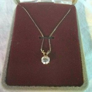 Vintage Diamonart Sterling CZ Necklace .60 ct.